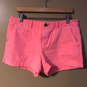 Gap Solid Pink 100% Cotton Casual Low Rise Chino Shorts Size 4 Regular
